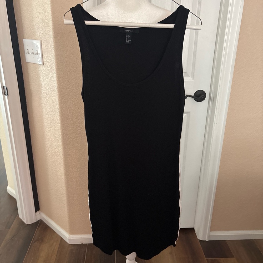 Forever 21 Black Ribbed Tank Dress
